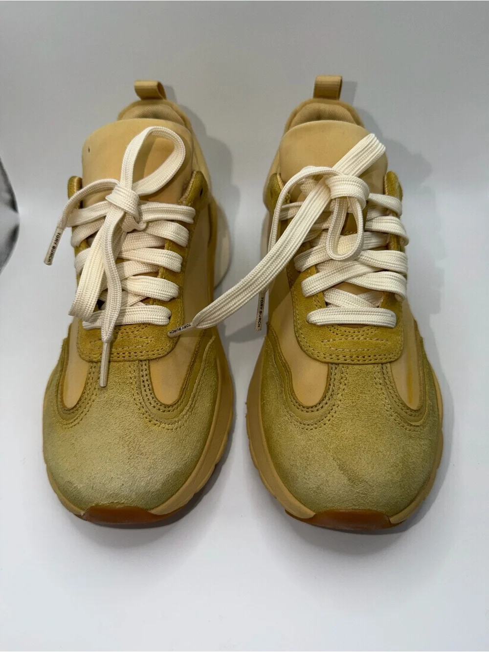 Tory Burch Women's Yellow-Beige Chunky Sneaker